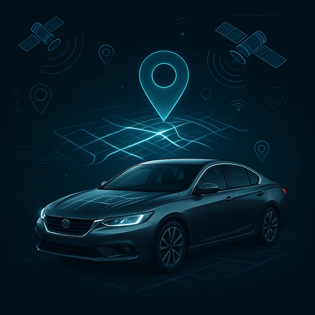 «تصویر ردیاب GPS خودرو با نقشه و سیگنال ماهواره برای افزایش امنیت و ردیابی آنلاین – otocarlux»