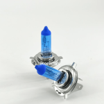 تصویر لامپ هالوژن 100 وات یخی برند STCO مناسب پایه‌های H1 ، H3 ، H7 و H4 در بسته دو عددی