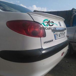 بال عقب اسپرت پژو پارس - جنس ABS سفید برند TGS - اسپویلر لب صندوق
